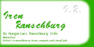 iren ranschburg business card